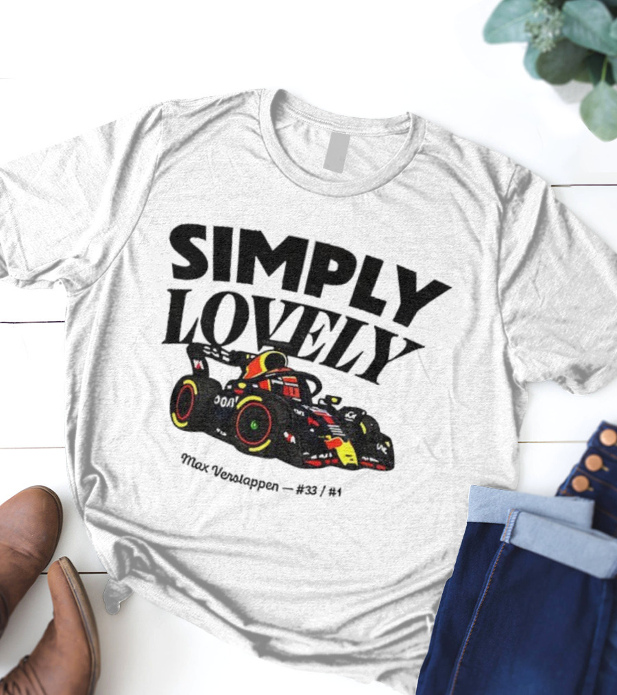 Simply Lovely Max Verstappen Racing Car Art 33 1 F1 T-Shirt