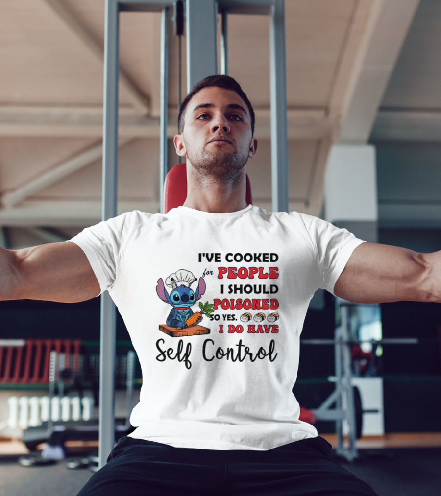 Stitch Cooked For People I Should Poisoned Sushi Self Control T-Shirt