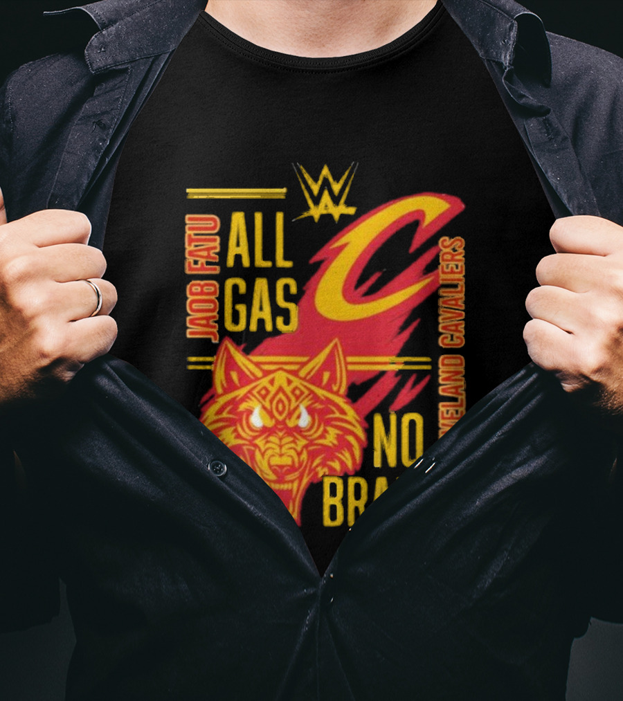 Cleveland Cavaliers Jacob Fatu All Gas No Brakes 25 WWE 2025 T-Shirt