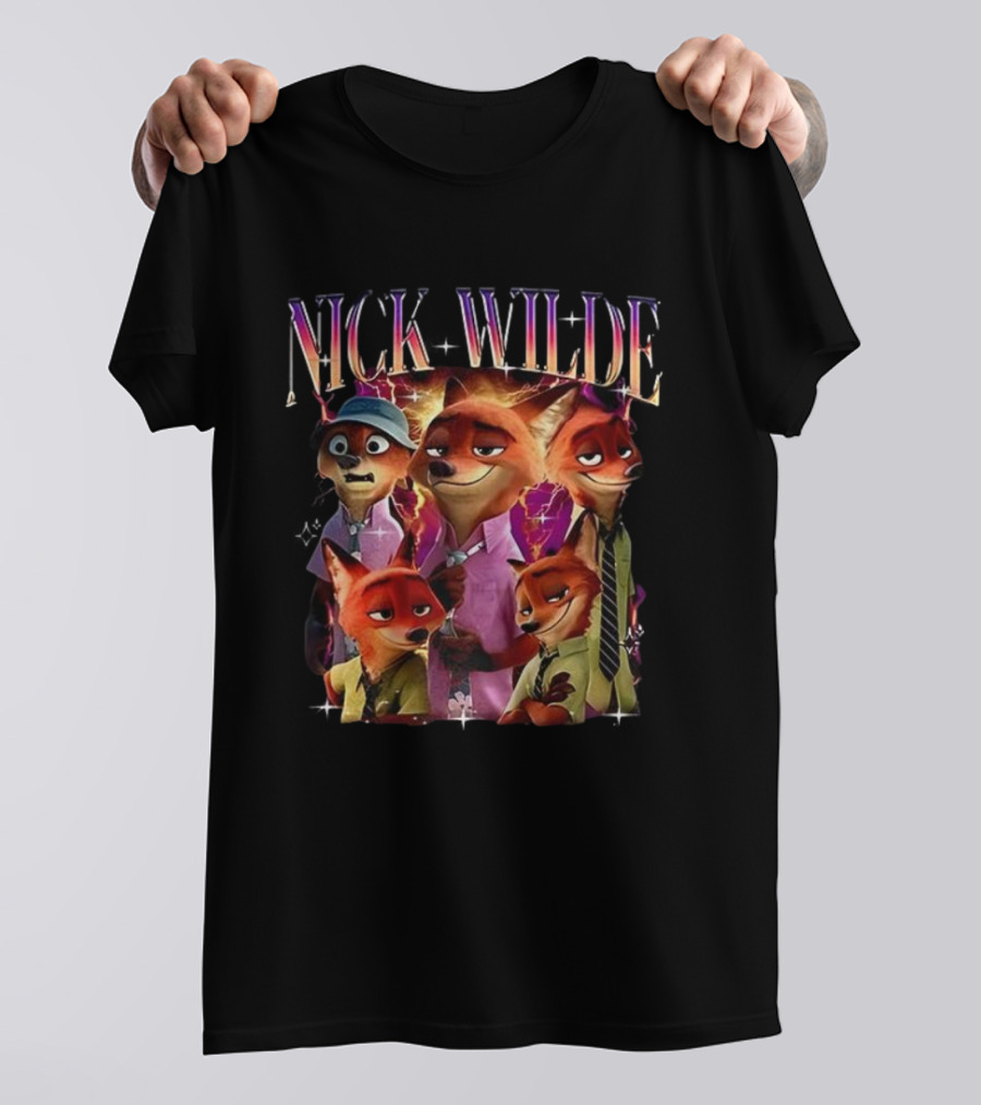 Nick Wilde Disney Zootopia Character Collage T-Shirt