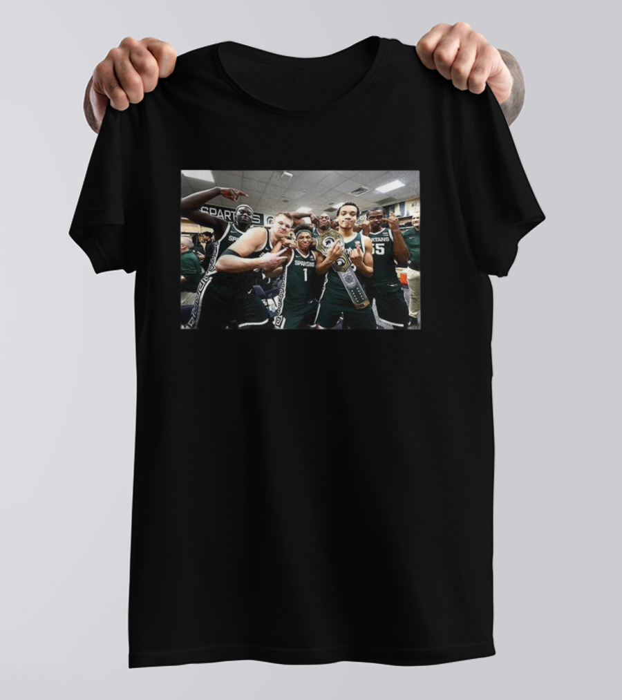 Michigan State Spartans Men's Basketball Championship Celebration T-Shirt