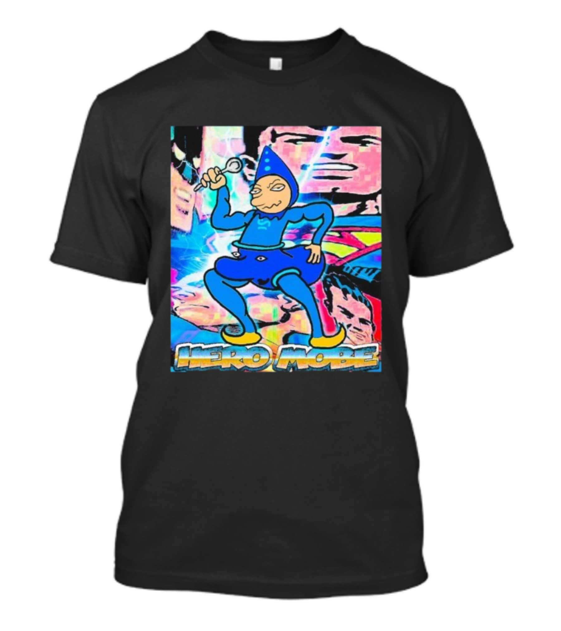 Homestuck SBaHJ Hero Mobe Comic Style Character In Blue Costume T-Shirt