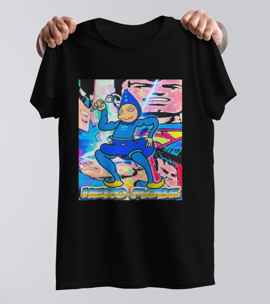Homestuck SBaHJ Hero Mobe Comic Style Character In Blue Costume T-Shirt