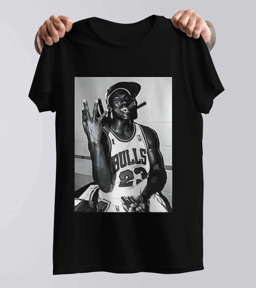 Chicago Bulls Michael 23 Cigar Celebration 4x Champions T-Shirt