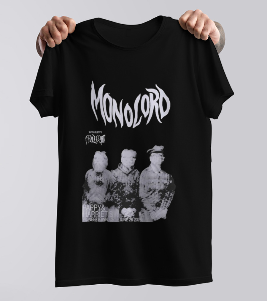 Monolord Pappy & Harriet's Pioneertown CA June 26 2026 Vintage Trio T-Shirt