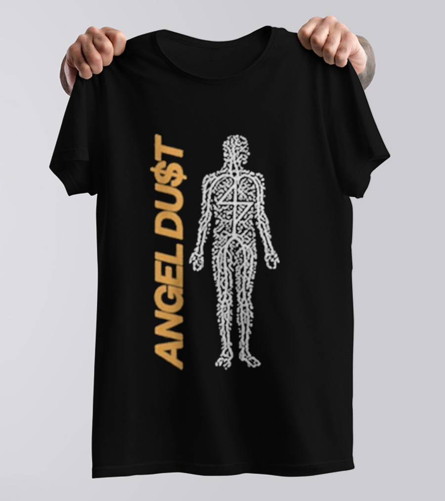 Angel Du$t Money Man Skeleton Outline T-Shirt