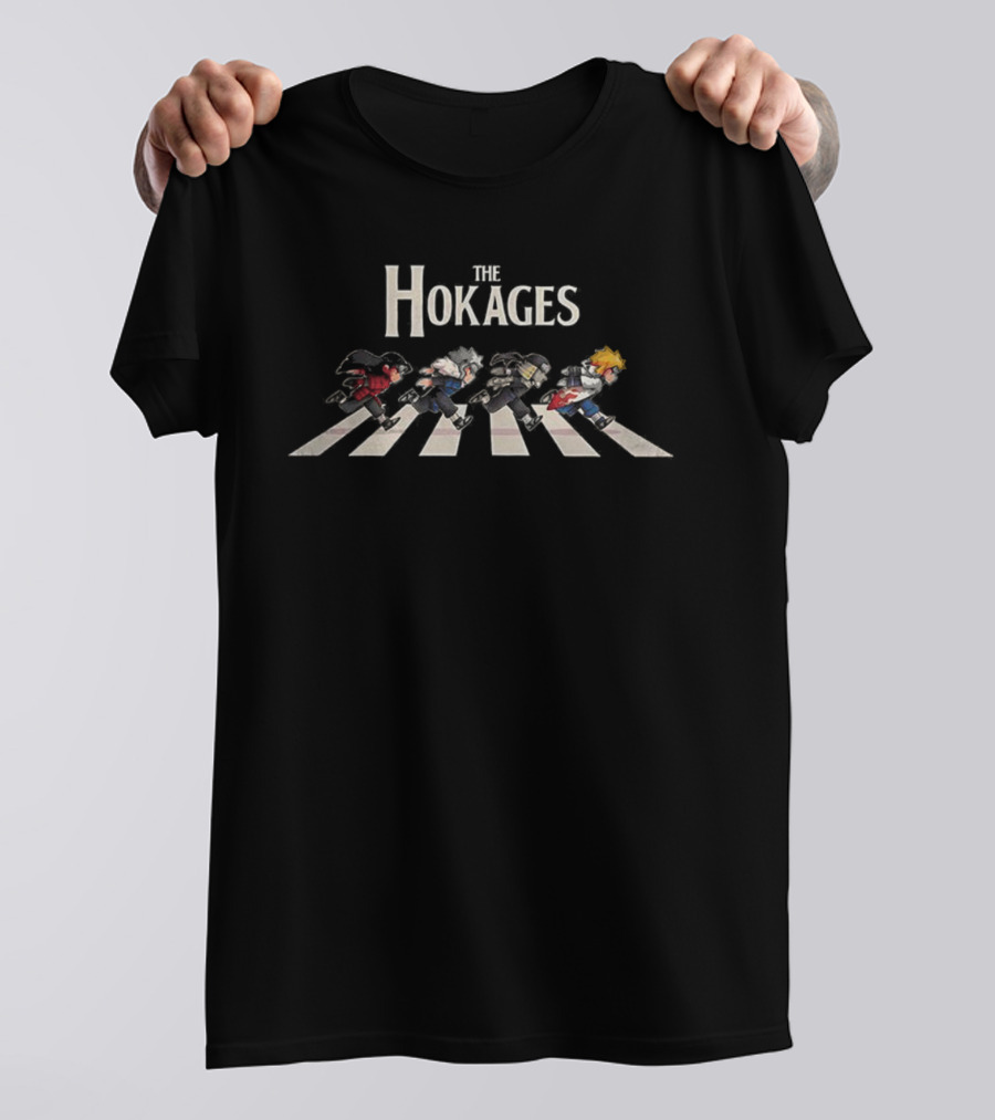 Hokages Naruto Abbey Road Crossover T-Shirt