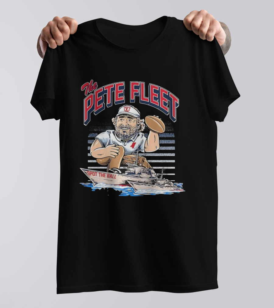 The Pete Fleet Spot The Ball Football Mascot Ship Icon T-Shirt