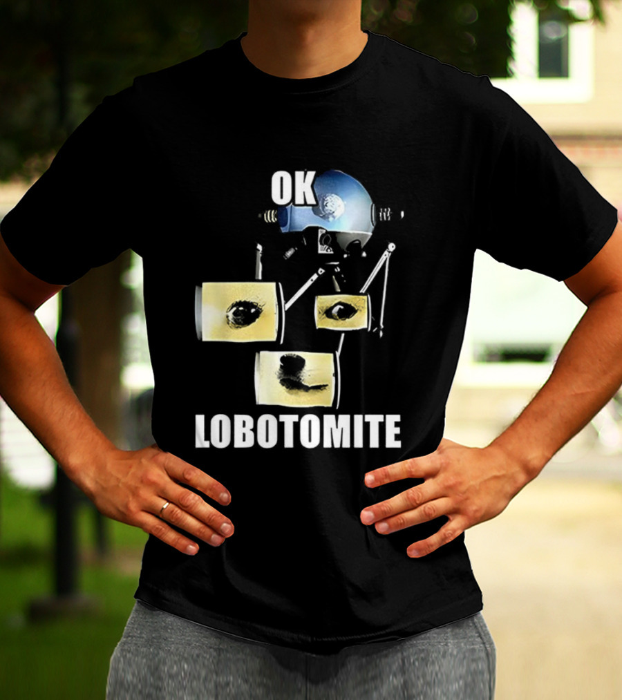 OK Lobotomite Helmet Style Doge Meme Fallout Theme T-Shirt