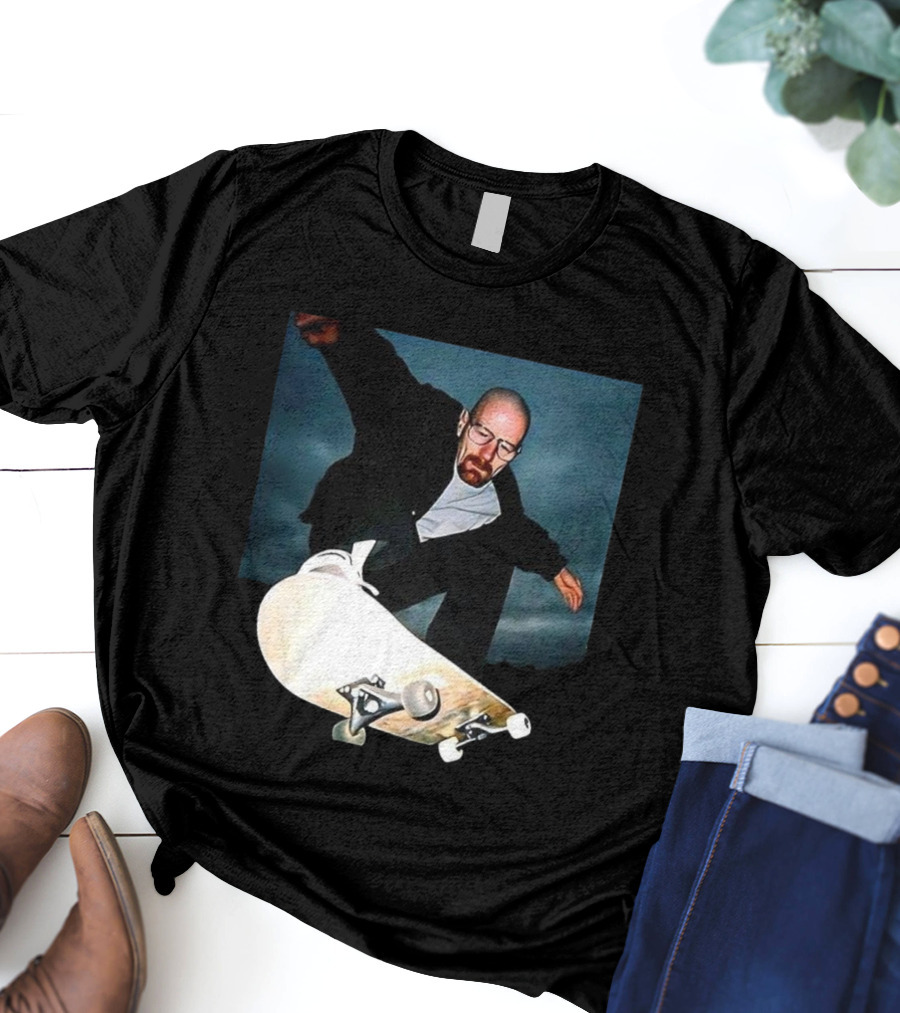 Walter White Skateboarding 90s Movie Meme Retro Nostalgia T-Shirt