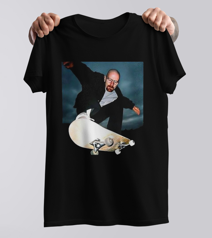 Walter White Skateboarding 90s Movie Meme Retro Nostalgia T-Shirt