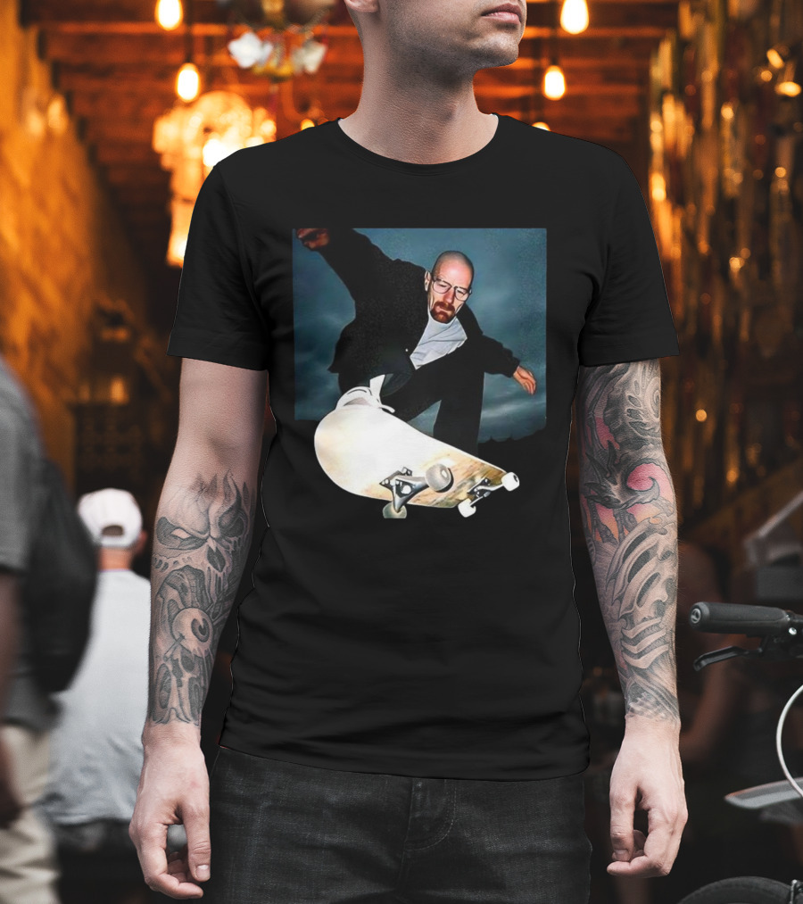 Walter White Skateboarding 90s Movie Meme Retro Nostalgia T-Shirt