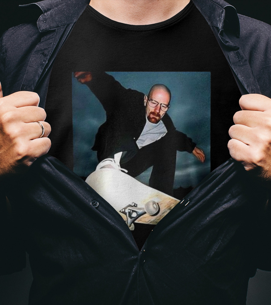 Walter White Skateboarding 90s Movie Meme Retro Nostalgia T-Shirt