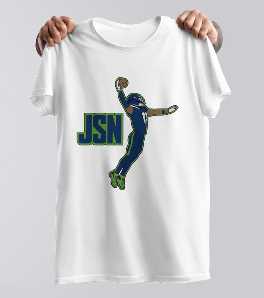 JSN Dunk Jaxon Smith-Njigba Seattle Football Jump Catch T-Shirt