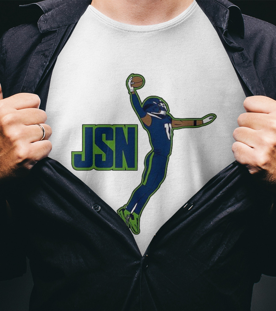 JSN Dunk Jaxon Smith-Njigba Seattle Football Jump Catch T-Shirt