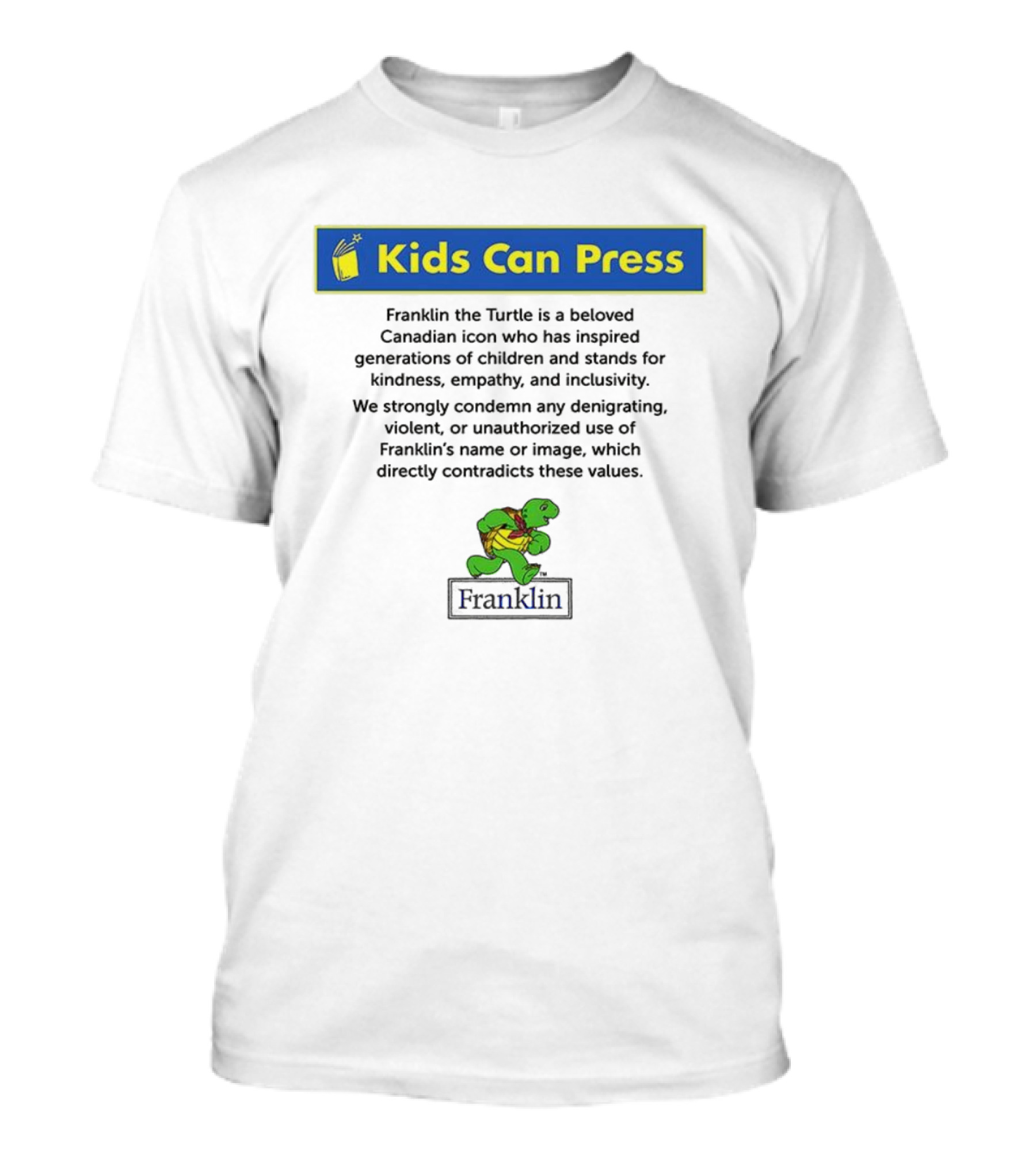 Kids Can Press Franklin The Turtle Icon Kindness Empathy Inclusivity T-Shirt