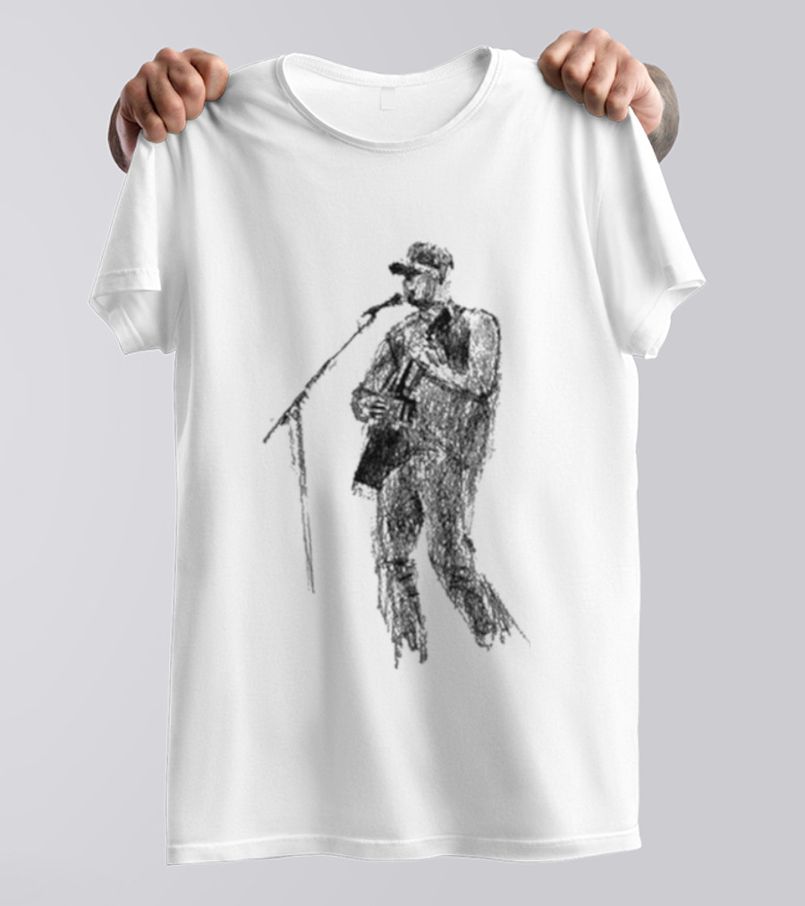 Zach Bryan Microphone Silhouette T-Shirt