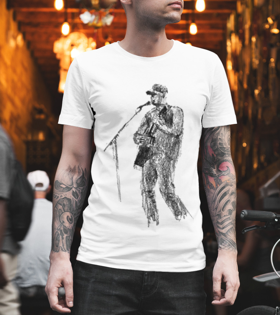 Zach Bryan Microphone Silhouette T-Shirt