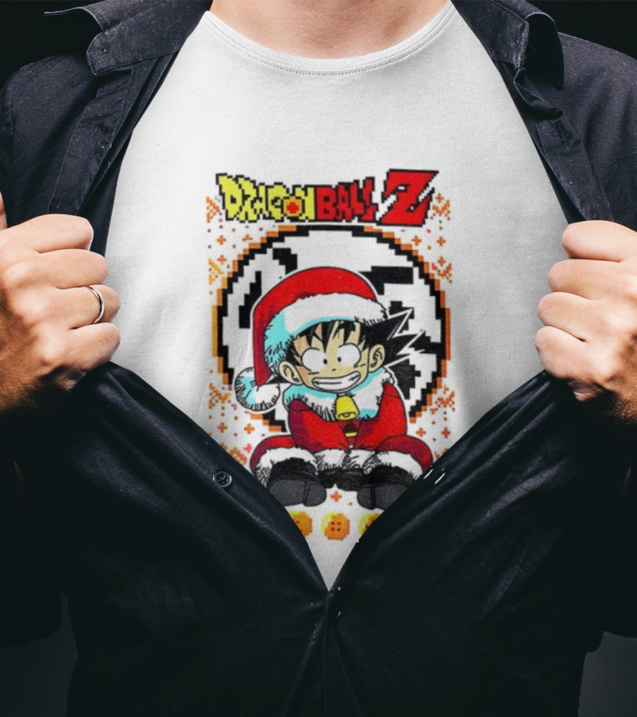 Dragon Ball Z Christmas Goku Santa Outfit With Dragon Balls T-Shirt