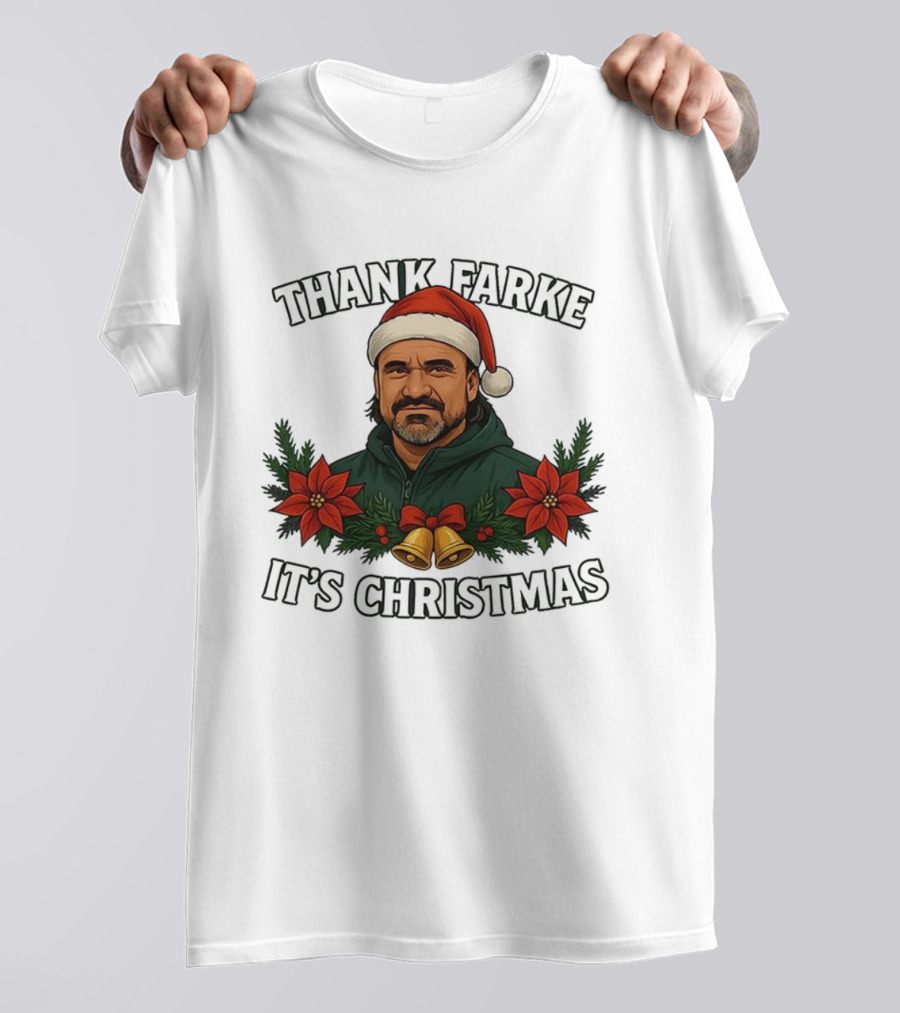 Thank Farke It's Christmas Daniel Farke Leeds United Ugly Sweater T-Shirt