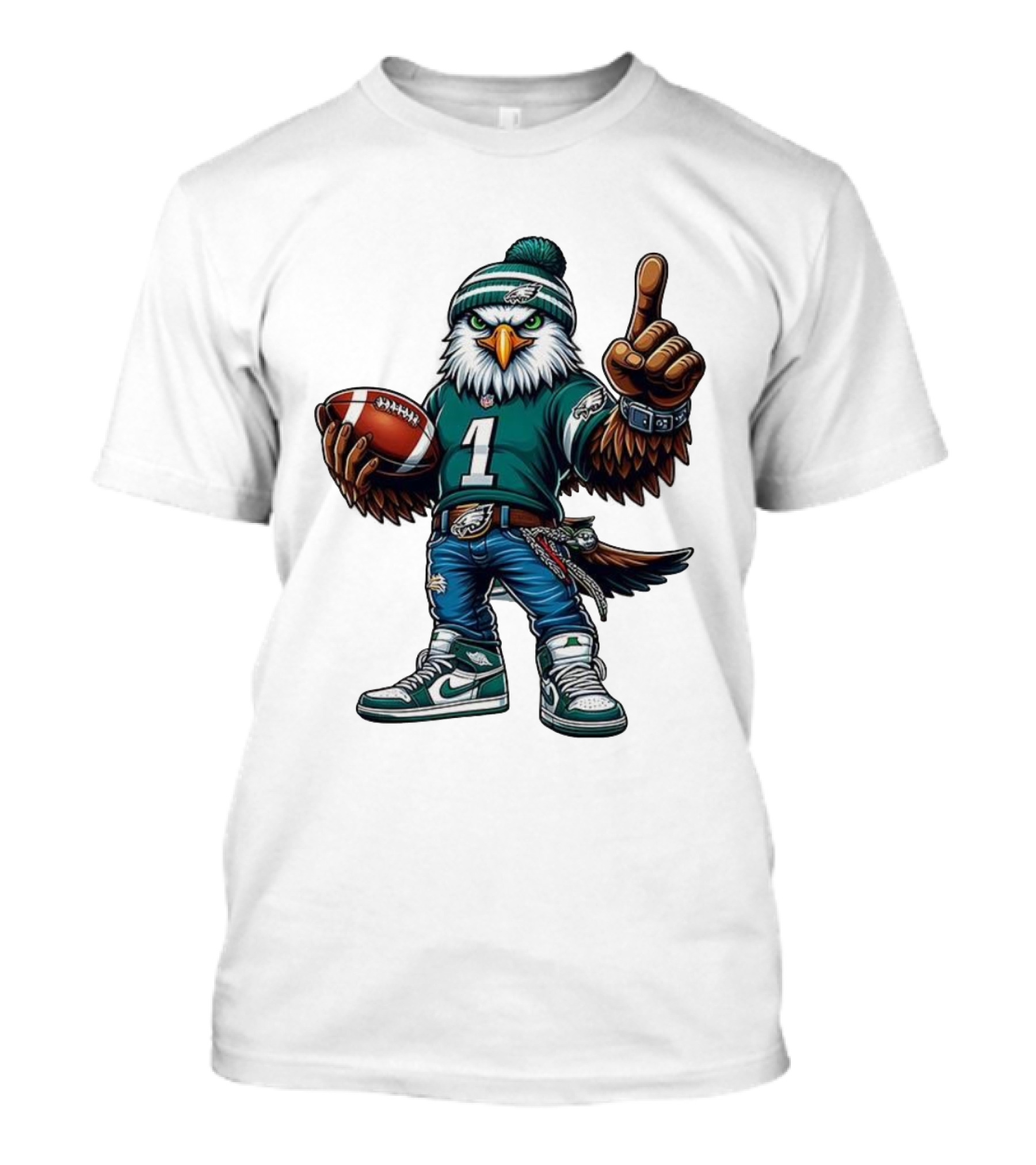 Philadelphia Eagles Mascot Number 1 Football Fan Gear T-Shirt