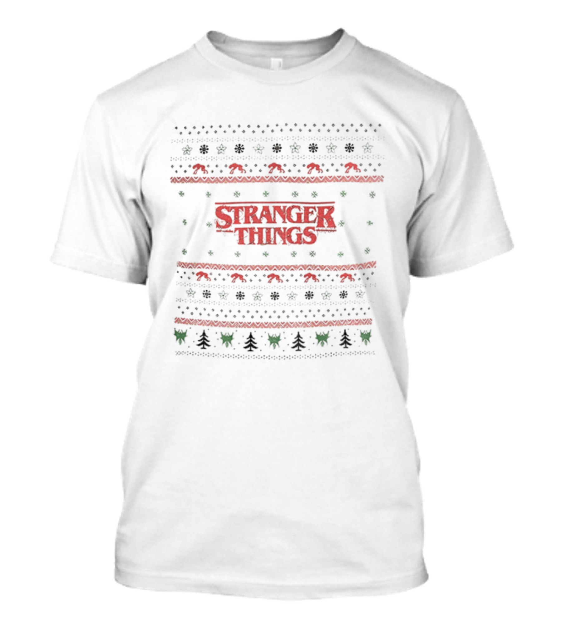 Stranger Things Demogorgon Ugly Christmas Sweater Holiday Party T-Shirt