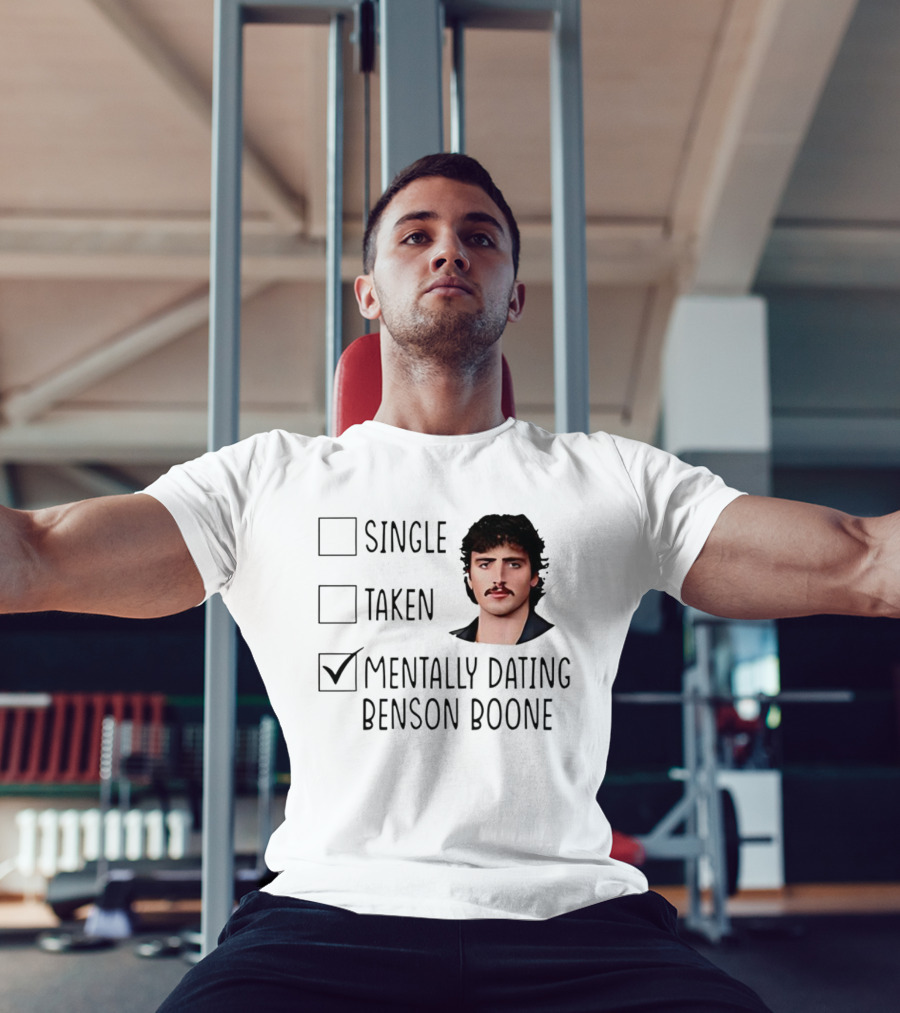Single Taken Mentally Dating Benson Boone Check Mark T-Shirt