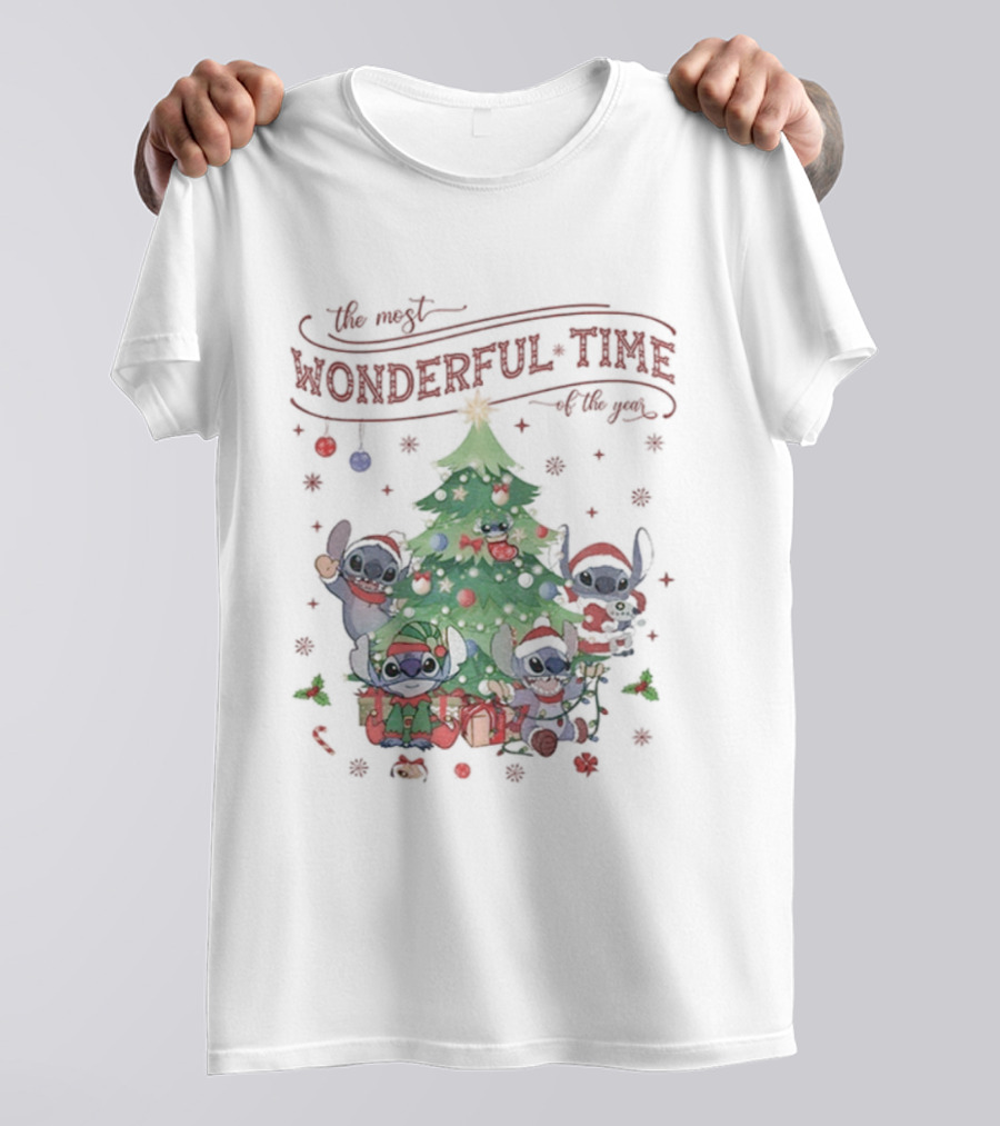 Stitch The Most Wonderful Time Of The Year Merry Christmas 2025 T-Shirt