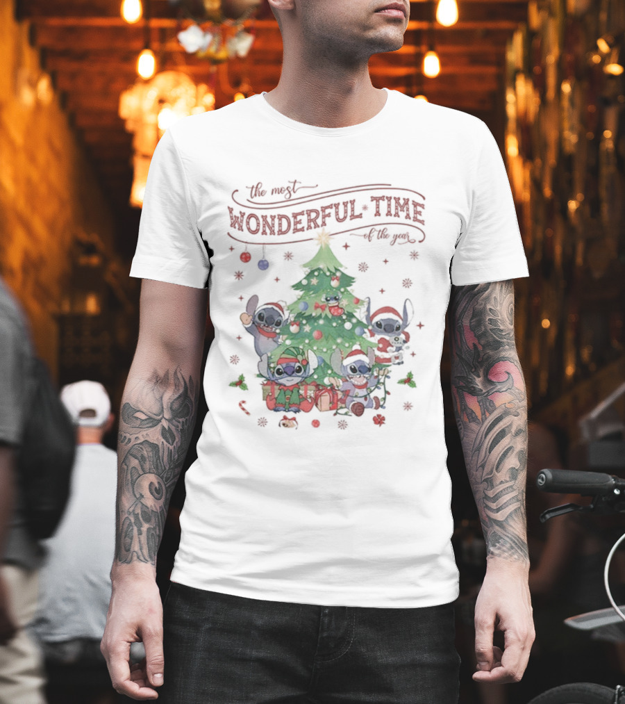 Stitch The Most Wonderful Time Of The Year Merry Christmas 2025 T-Shirt