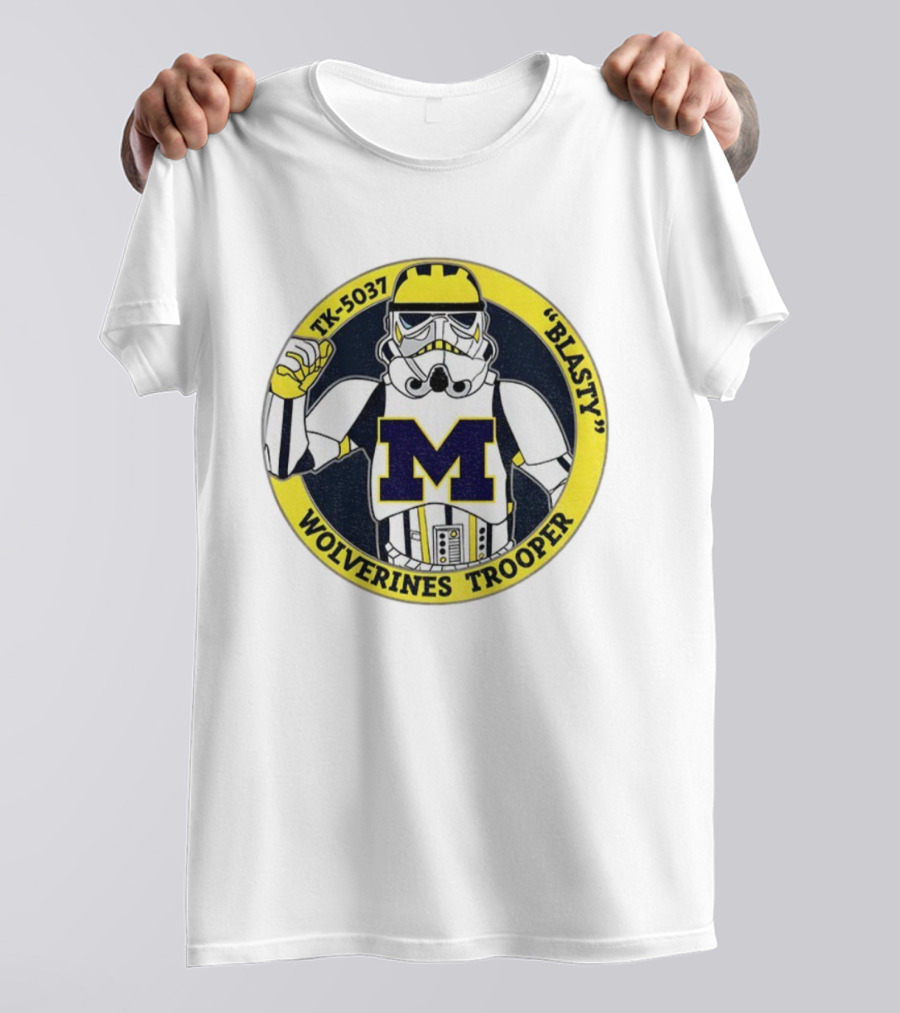 TK-5037 Blasty Wolverines Trooper Michigan M Varsity Fandom T-Shirt