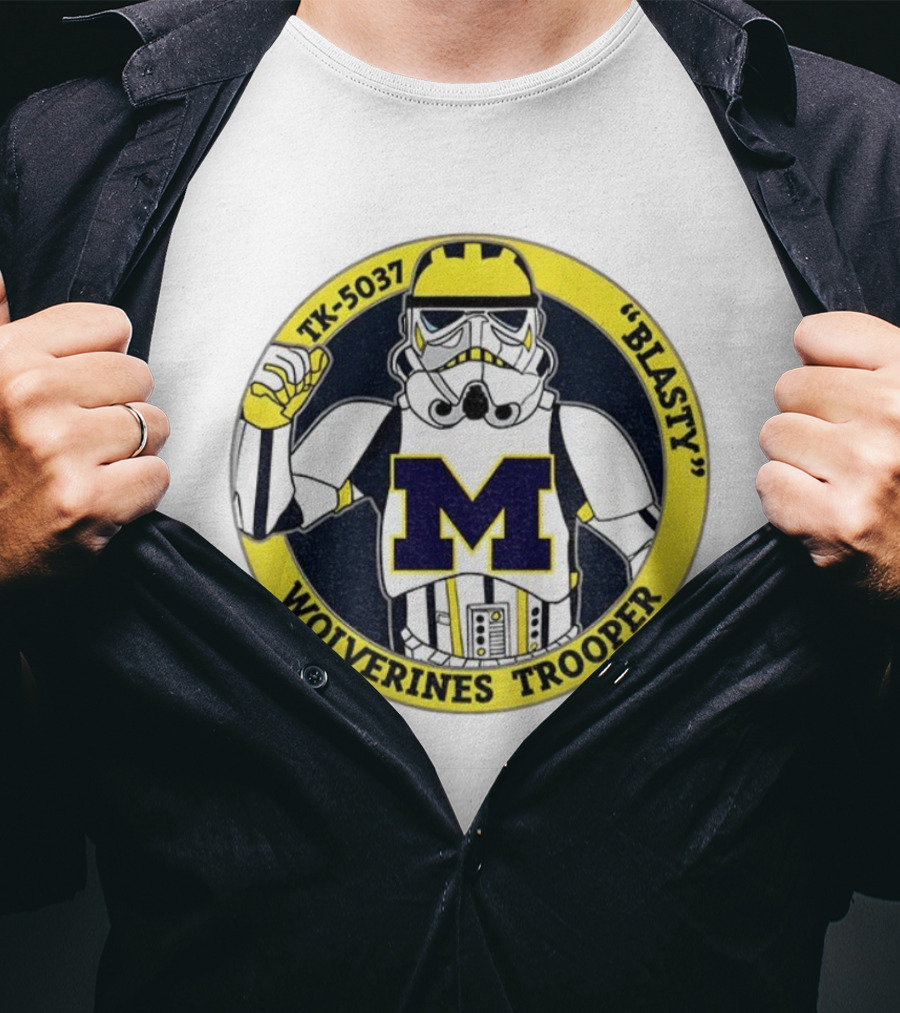 TK-5037 Blasty Wolverines Trooper Michigan M Varsity Fandom T-Shirt