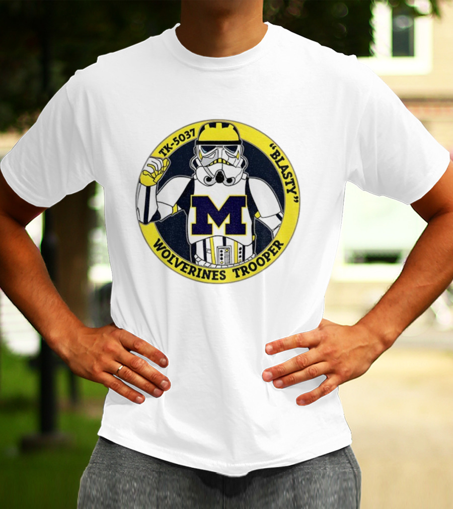 TK-5037 Blasty Wolverines Trooper Michigan M Varsity Fandom T-Shirt