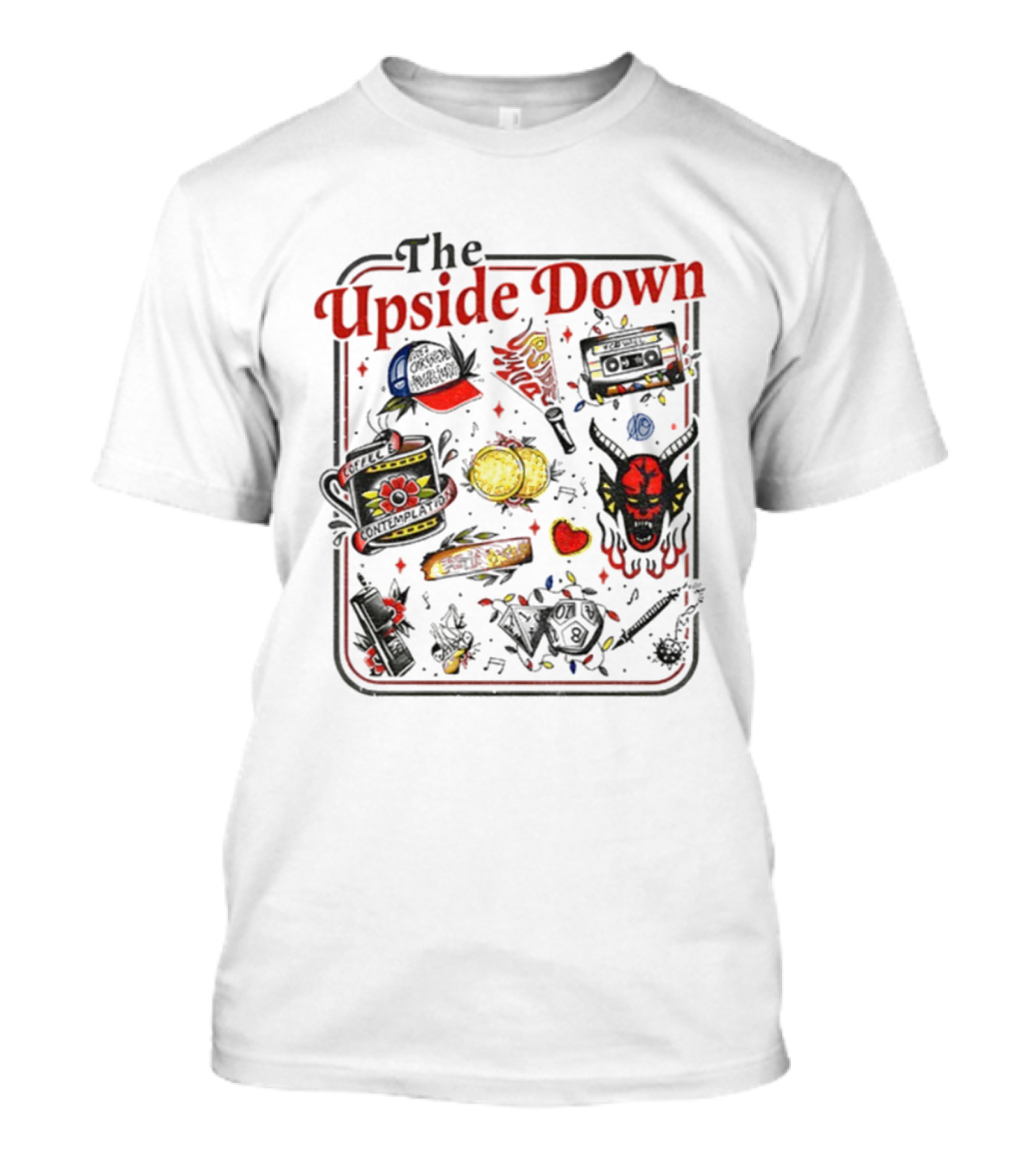 The Upside Down Stranger Things 2025 Icons And Symbols T-Shirt