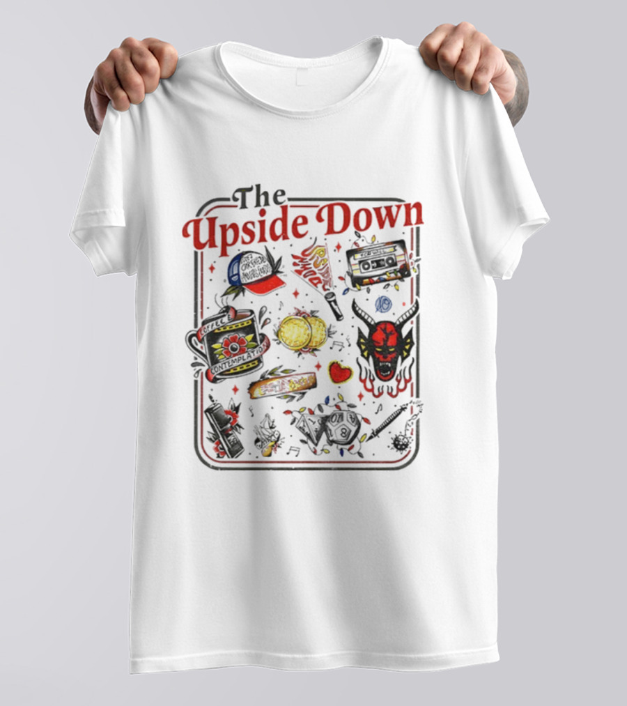 The Upside Down Stranger Things 2025 Icons And Symbols T-Shirt