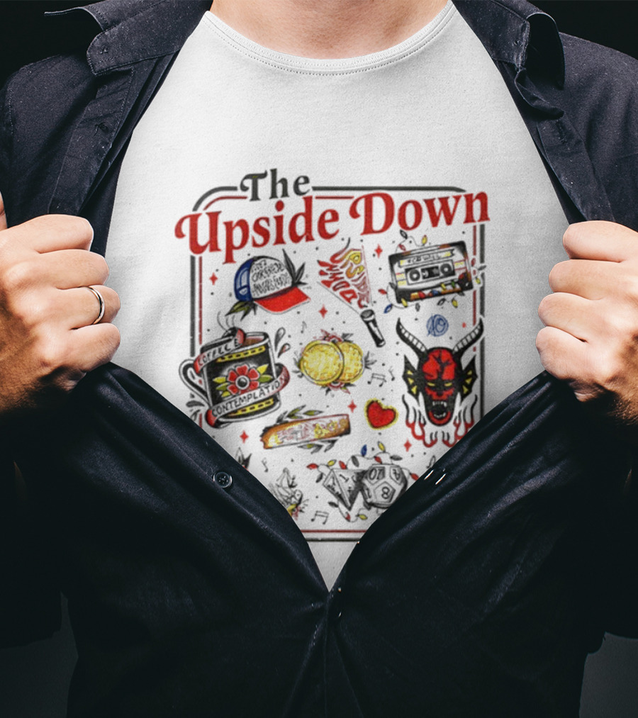 The Upside Down Stranger Things 2025 Icons And Symbols T-Shirt