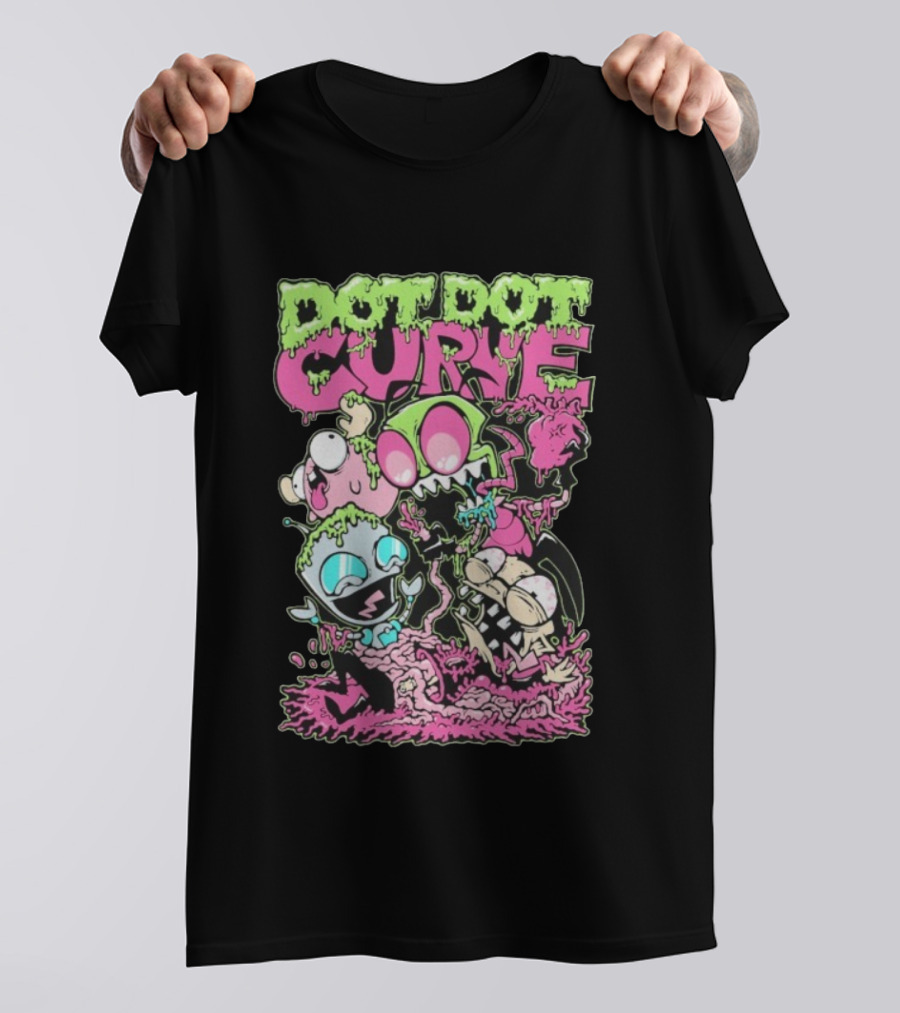 Dot Dot Curve Zim Did It Invader Zim Characters Slime Punk Aesthetic T-Shirt