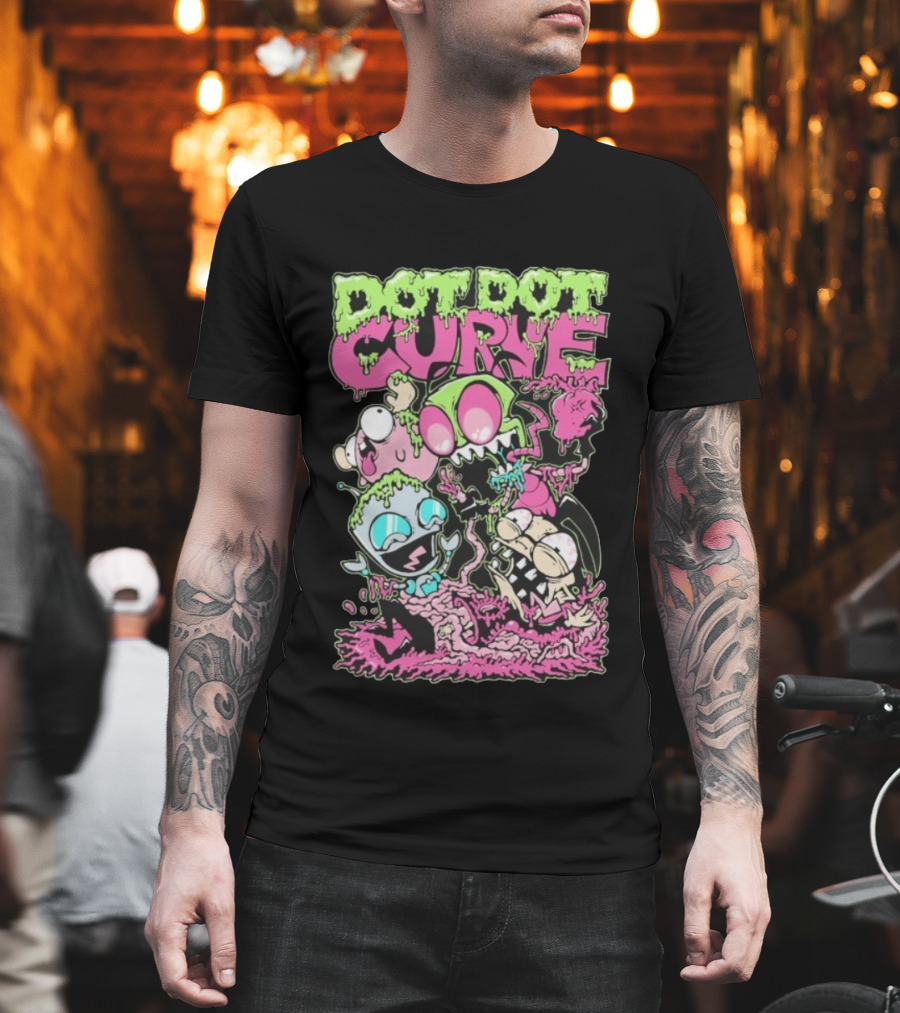 Dot Dot Curve Zim Did It Invader Zim Characters Slime Punk Aesthetic T-Shirt