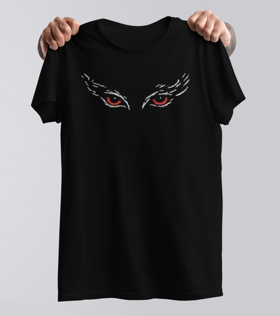 Swan Eyes Red And White T-Shirt