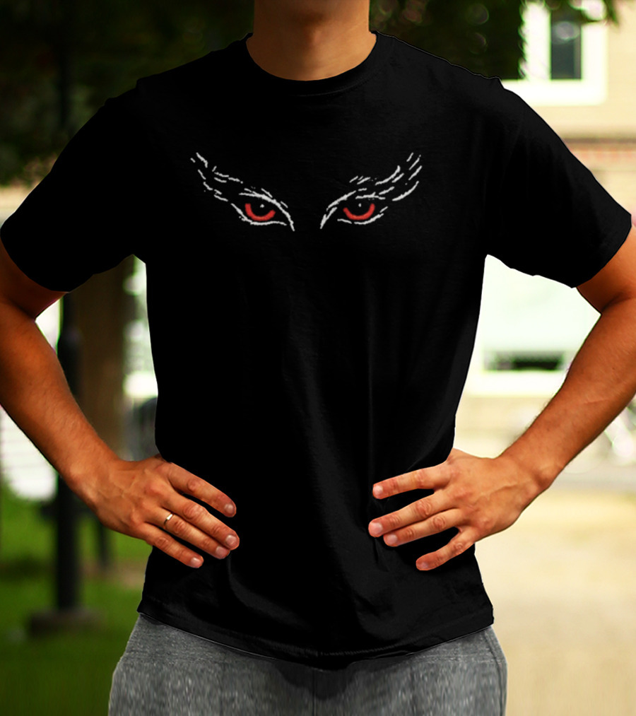 Swan Eyes Red And White T-Shirt