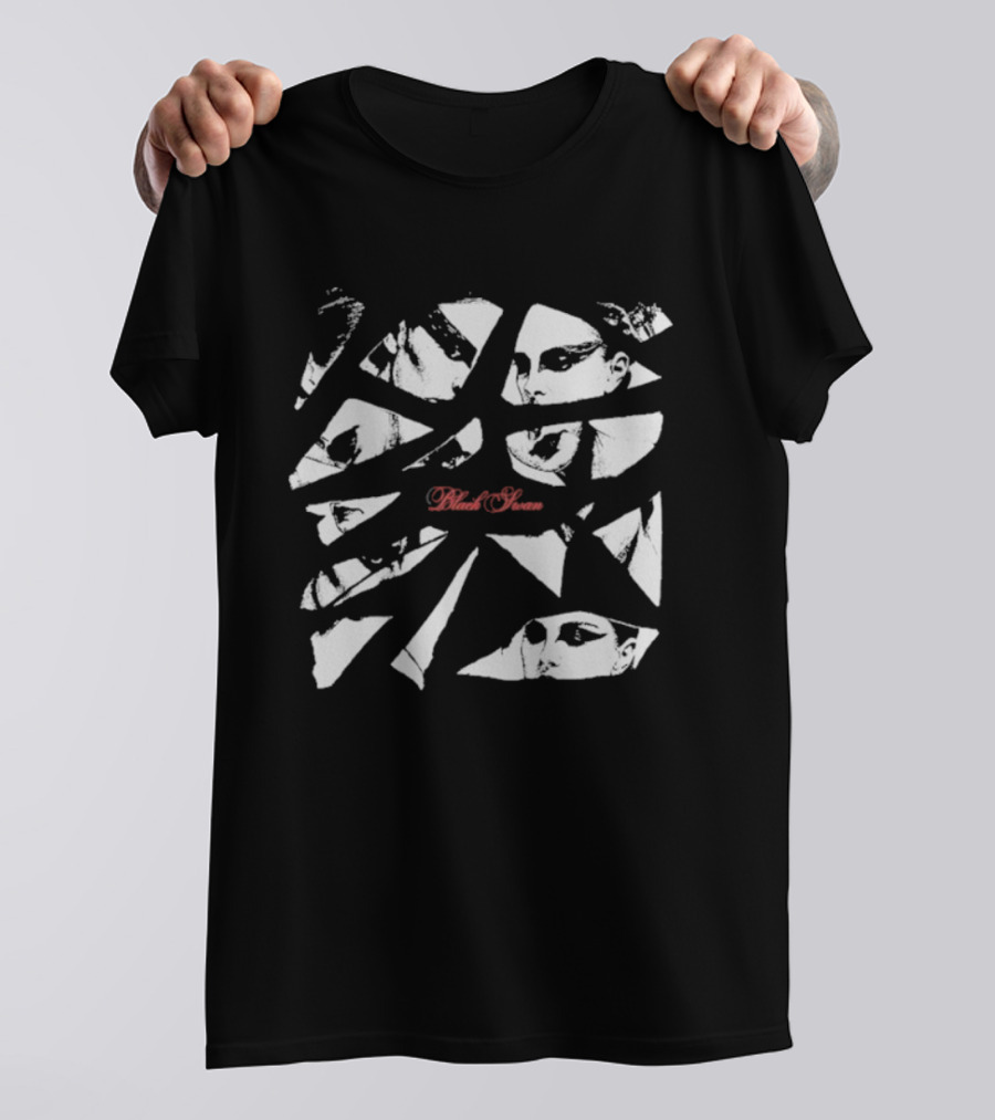 Black Swan Shattered Faces Fragments T-Shirt