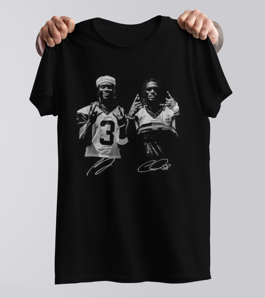 George Pickens And Ceedee Lamb Dallas Football American Signature Graphic T-Shirt