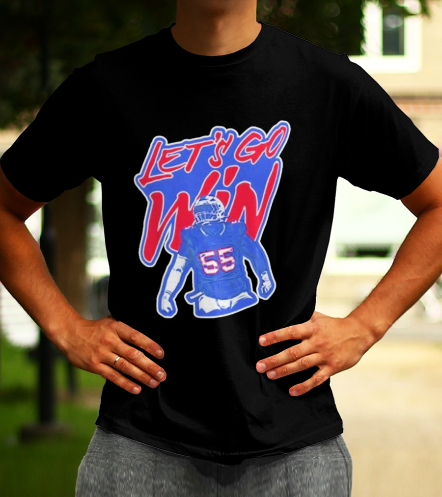 Let's Go Win Buffalo Bills Michael Hoecht 55 T-Shirt
