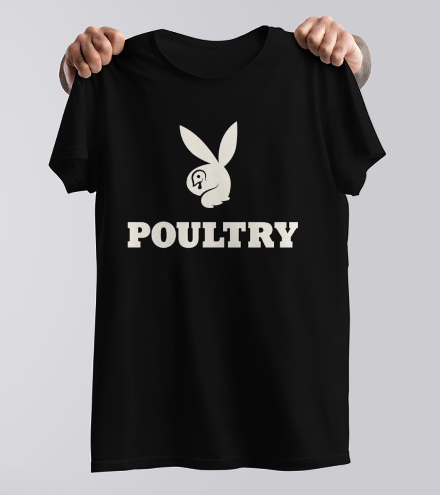 Poultry Playboy Parody Logo T-Shirt