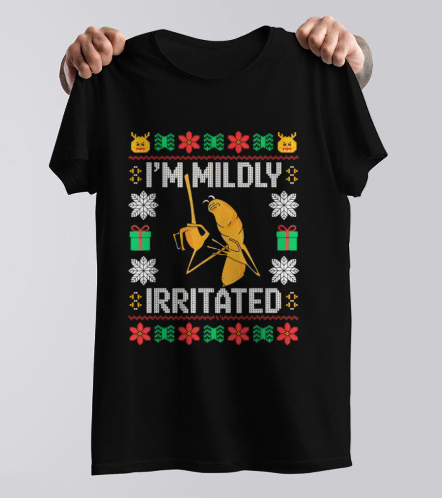 I'm Mildly Irritated Marcus Worm Christmas Ugly Sweater Gifts T-Shirt