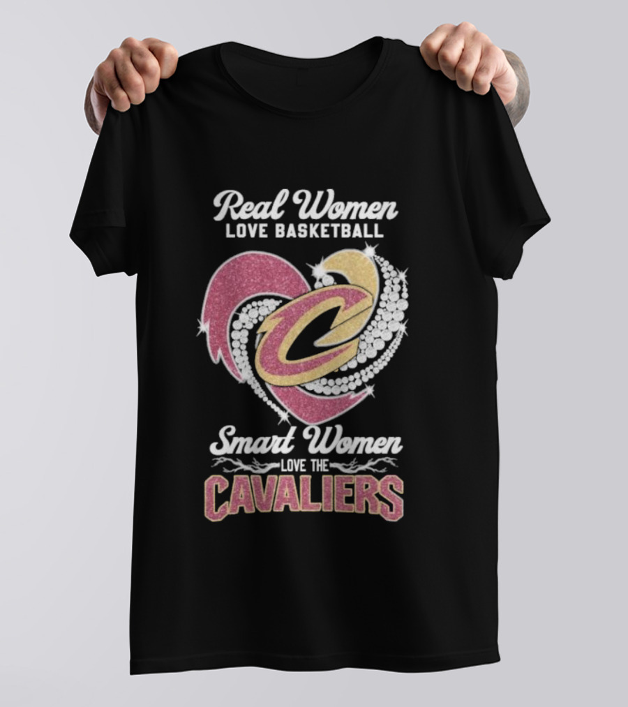 Real Women Love Basketball Smart Women Love The Cavaliers T-Shirt