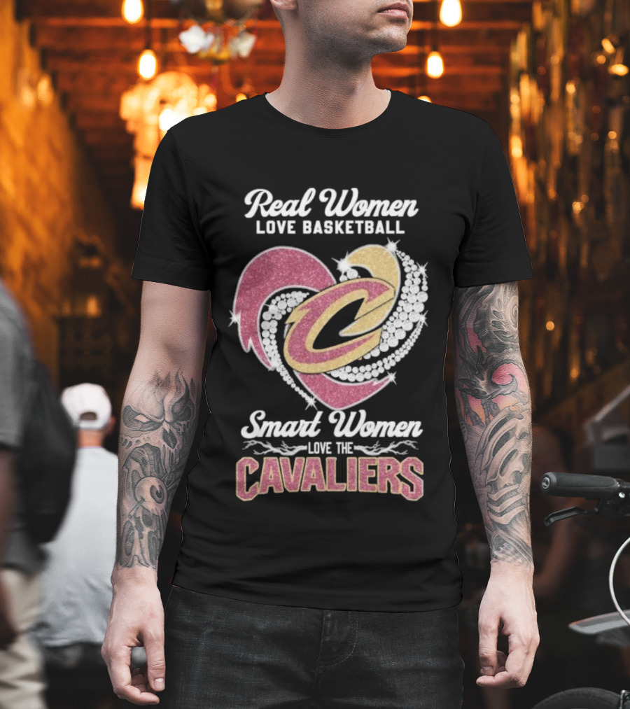 Real Women Love Basketball Smart Women Love The Cavaliers T-Shirt