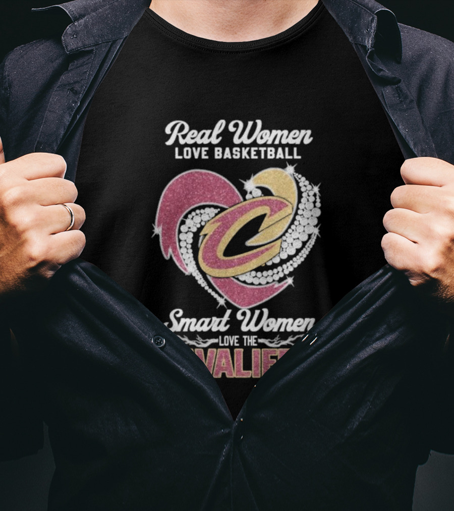 Real Women Love Basketball Smart Women Love The Cavaliers T-Shirt