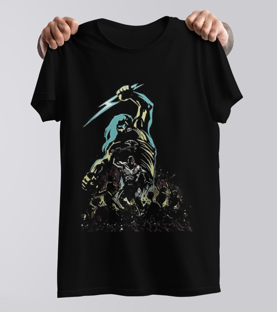 Kratos Vs Zeus Undead Battle God Of War Mythical Showdown T-Shirt