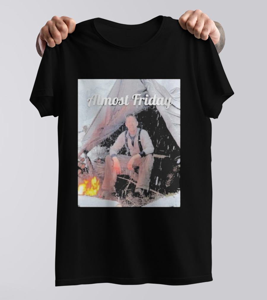 Almost Friday Luke Nichols Outdoor Camping Scene T-Shirt