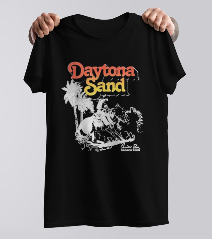Daytona Sand Orville Peck Western Cowboy Rider With Palm Trees T-Shirt